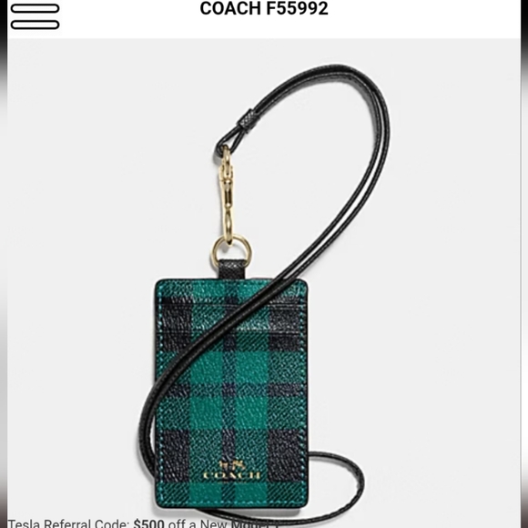 COACH LANYARD / ID HOLDER - Picture 1 of 6